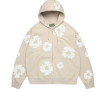 Cotton Wreath Zip Hoodie