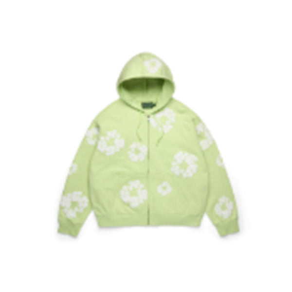 Cotton Wreath Zip Hoodie