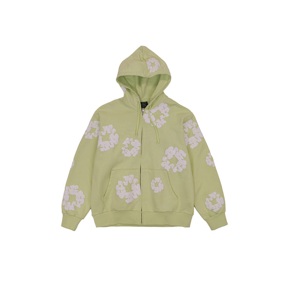Cotton Wreath Zip Hoodie