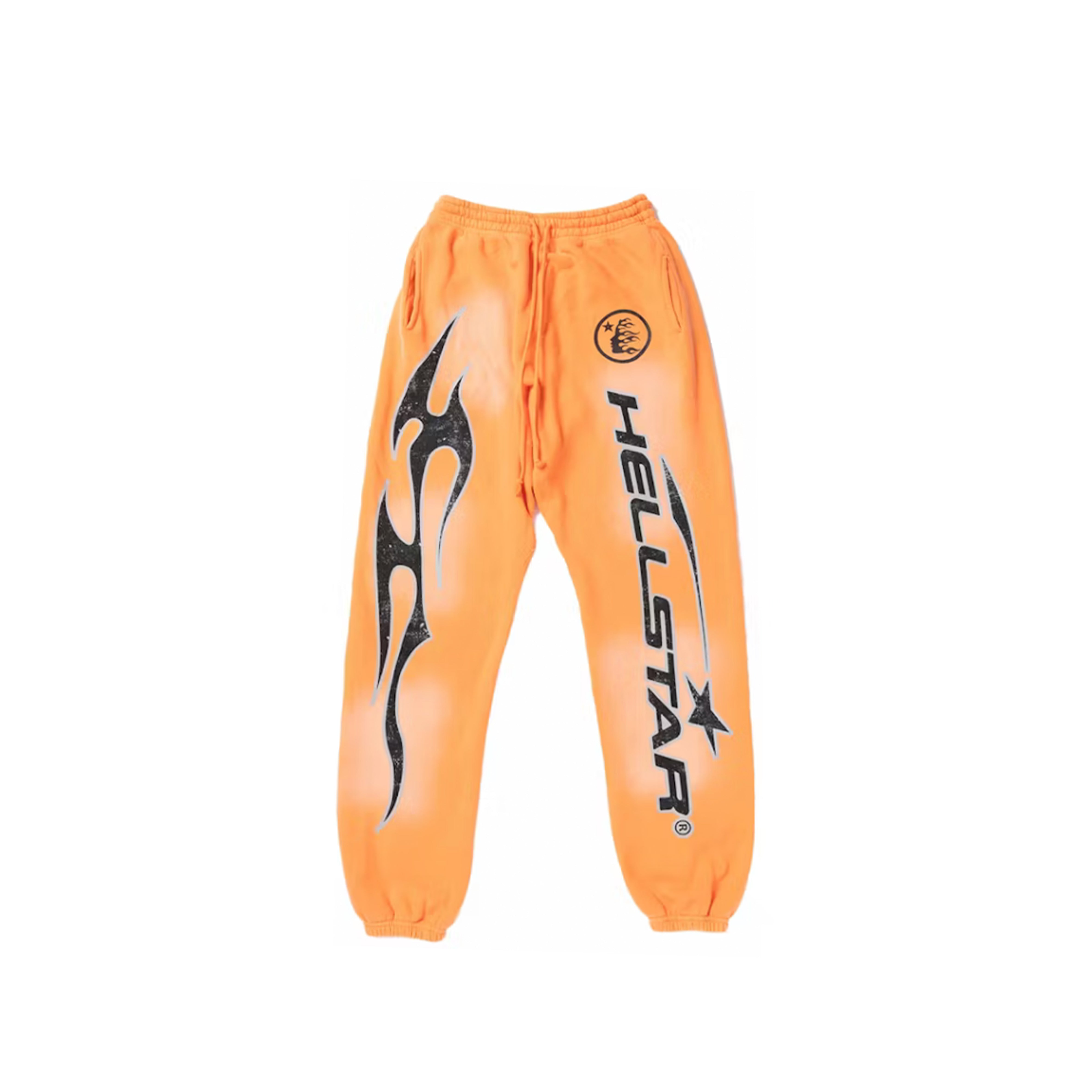 Hellstar Fire Orange Closed Elastic Bottom Sweatpants