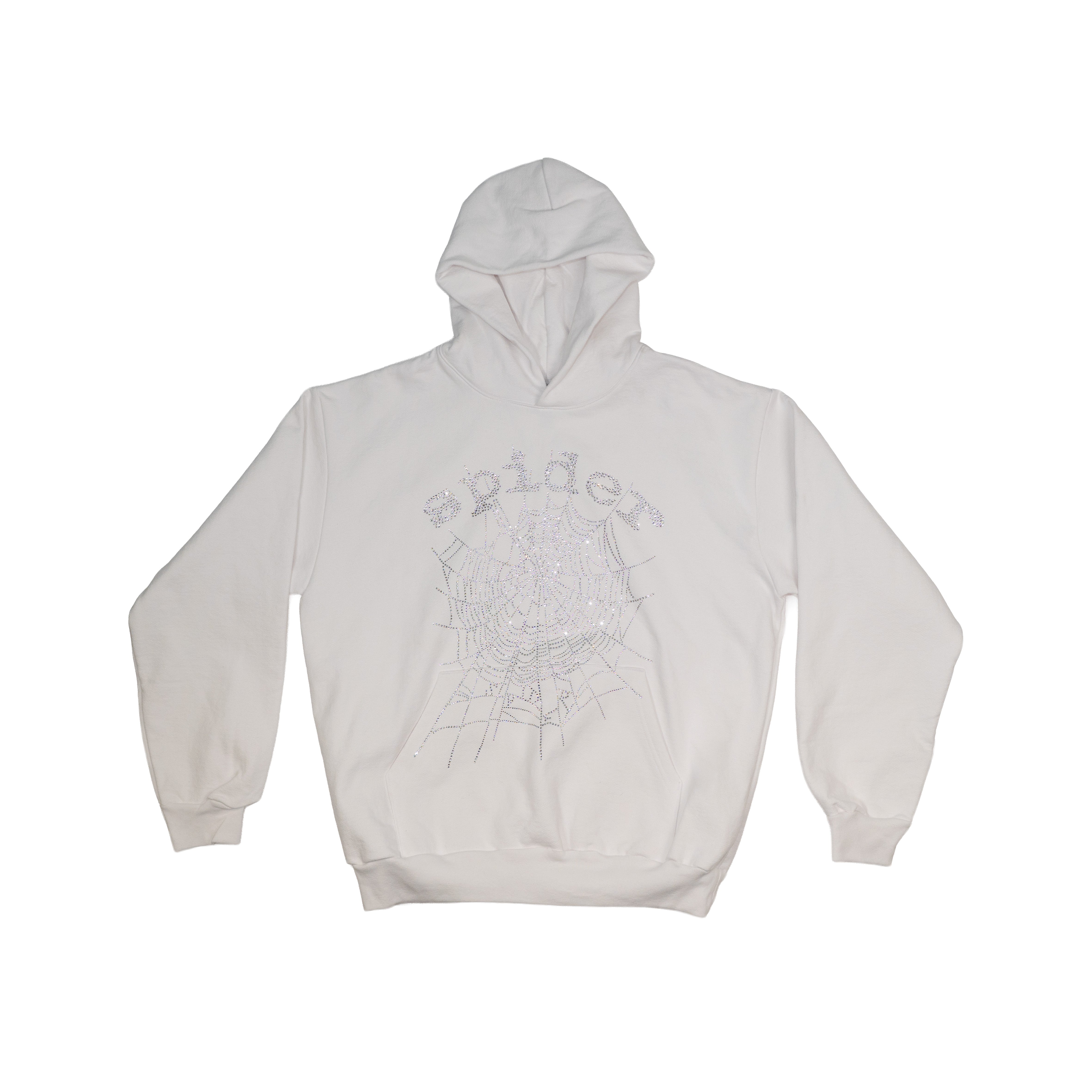 Sp5der OG Rhinestone Logo Hoodie