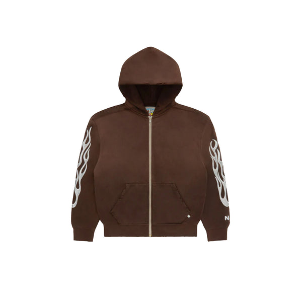 NGO METALLIC FLAME ZIP-UP HOODIE
