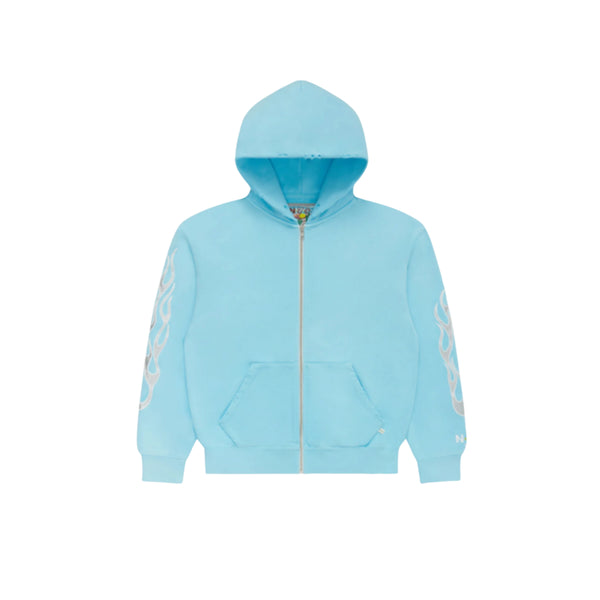NGO METALLIC FLAME ZIP-UP HOODIE