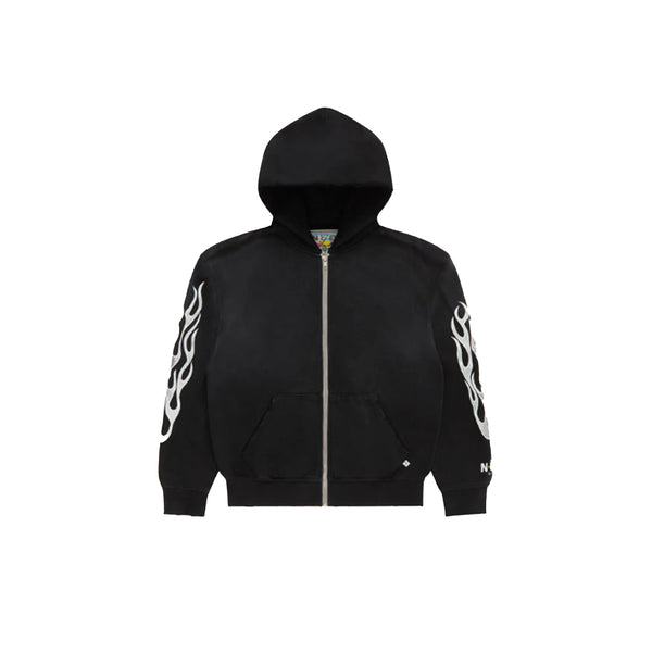 NGO METALLIC FLAME ZIP-UP HOODIE