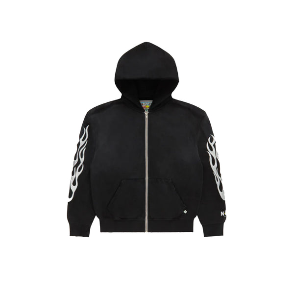 NGO METALLIC FLAME ZIP-UP HOODIE