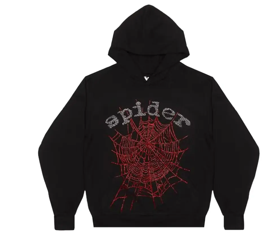 Sp5der OG Rhinestone Logo Hoodie