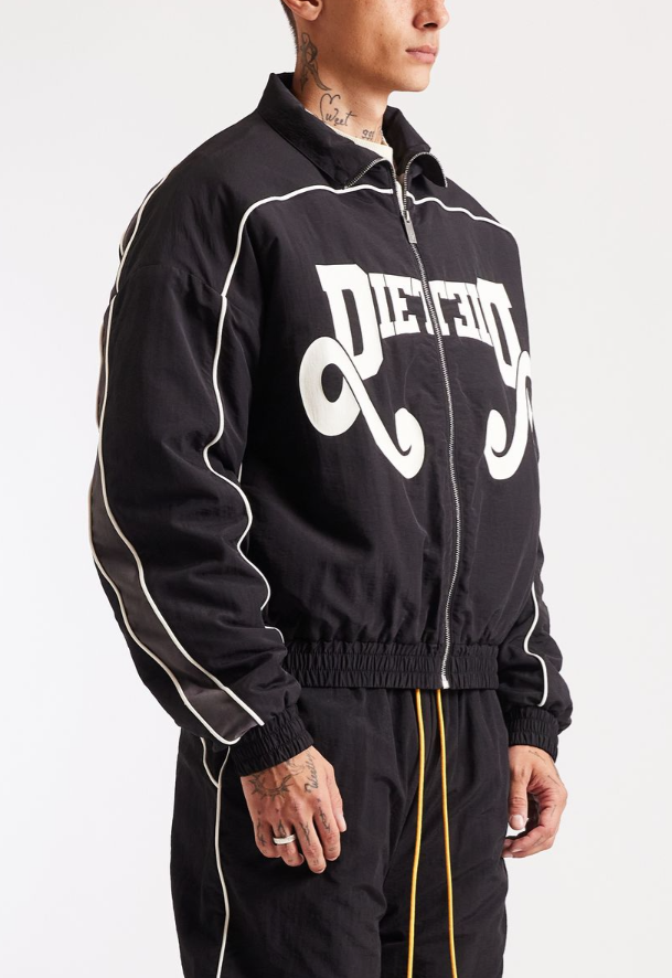 Diet Starts Monday Reverso Nylon Zip Jacket-Black/Grey