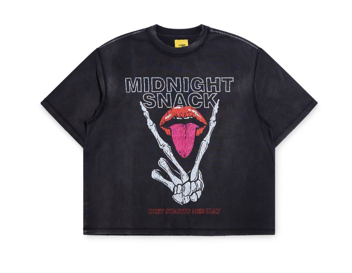 Diet Starts Monday Midnight Snack Tee - Washed Black