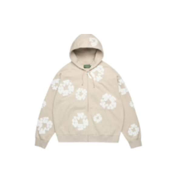 Cotton Wreath Zip Hoodie
