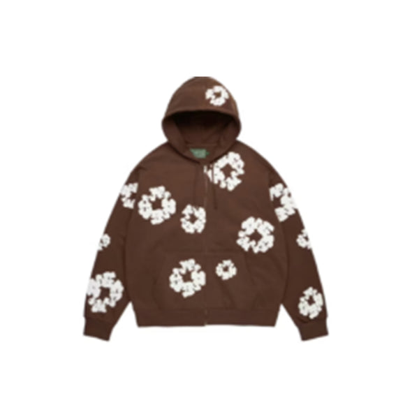 Cotton Wreath Zip Hoodie