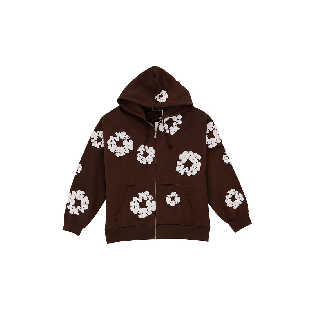 Cotton Wreath Zip Hoodie