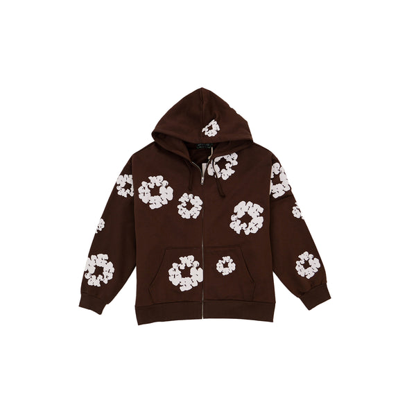 Cotton Wreath Zip Hoodie