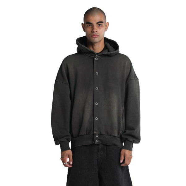 Garment Dye Button Hoodie